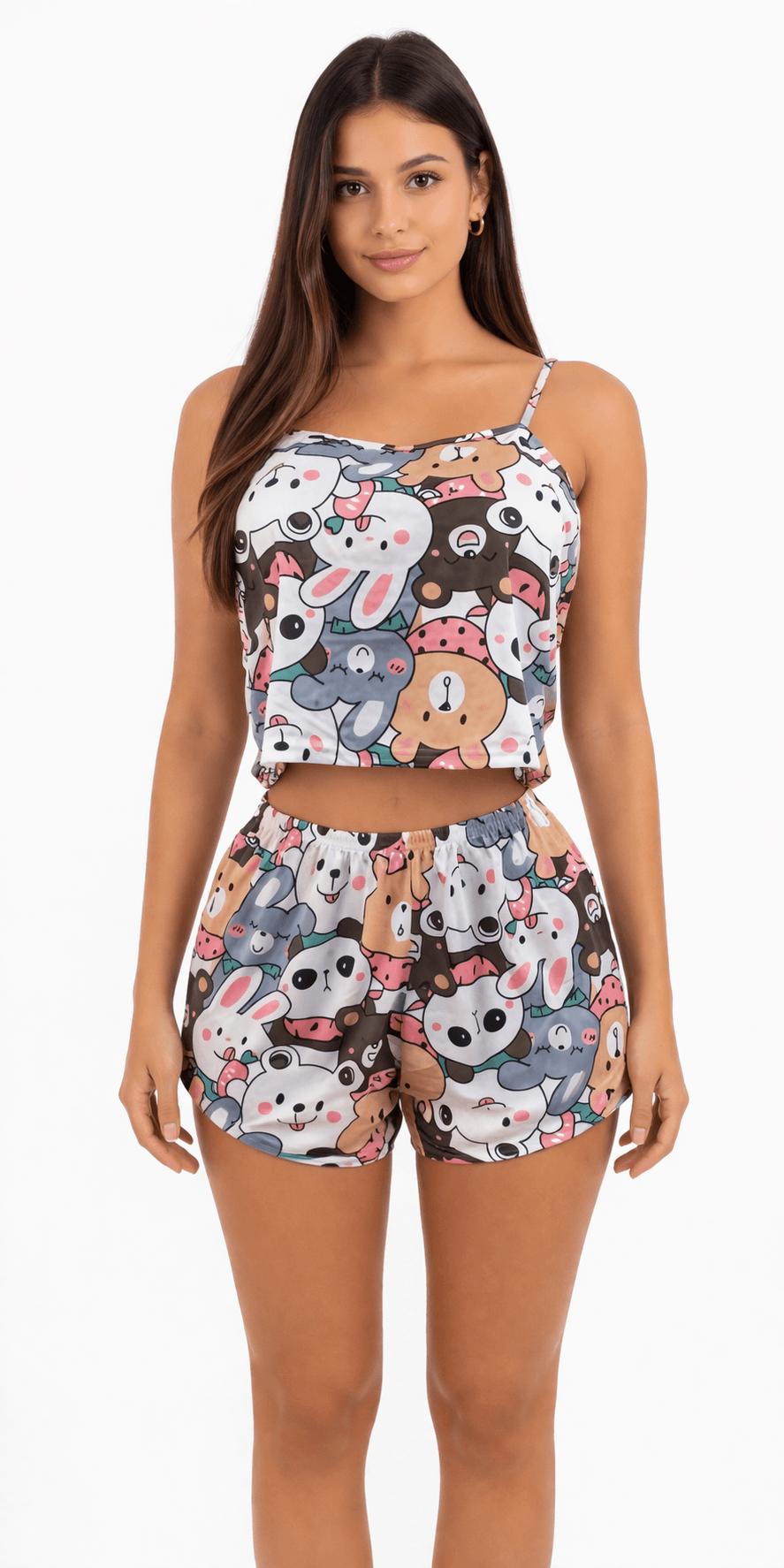 PIJAMA CORTA ESTAMPADO DE OSITOS