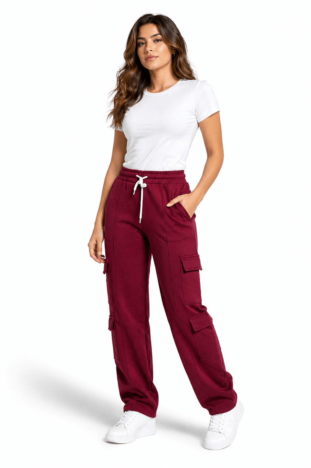 PANTALON CARGO POLAR ROJO