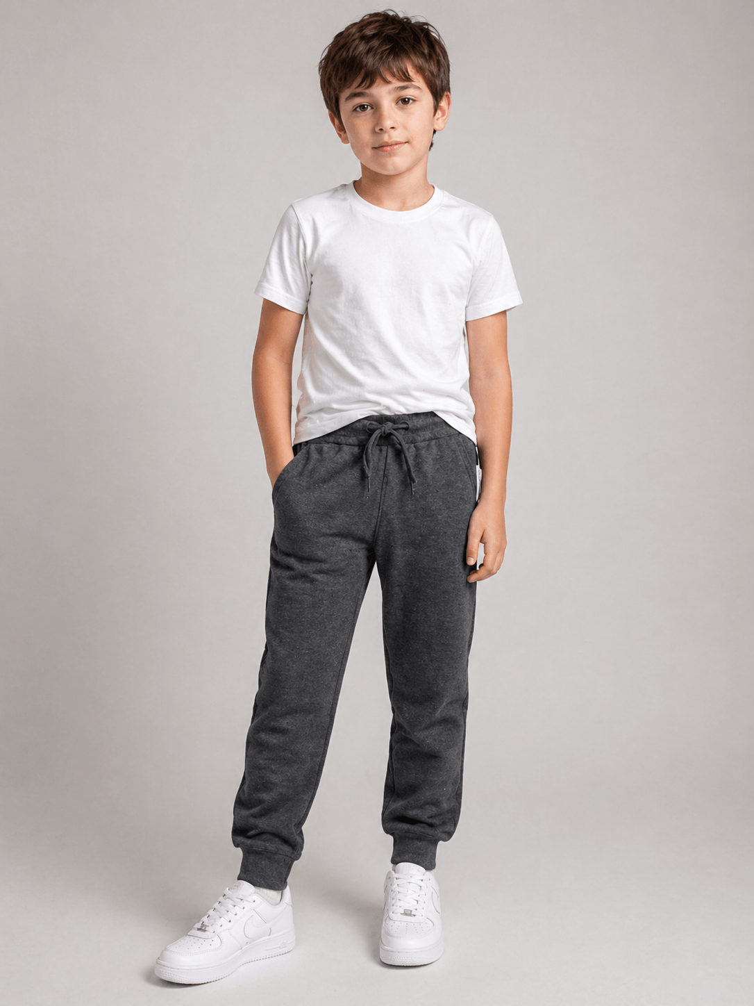 BUZO LISO NIÑO GRIS