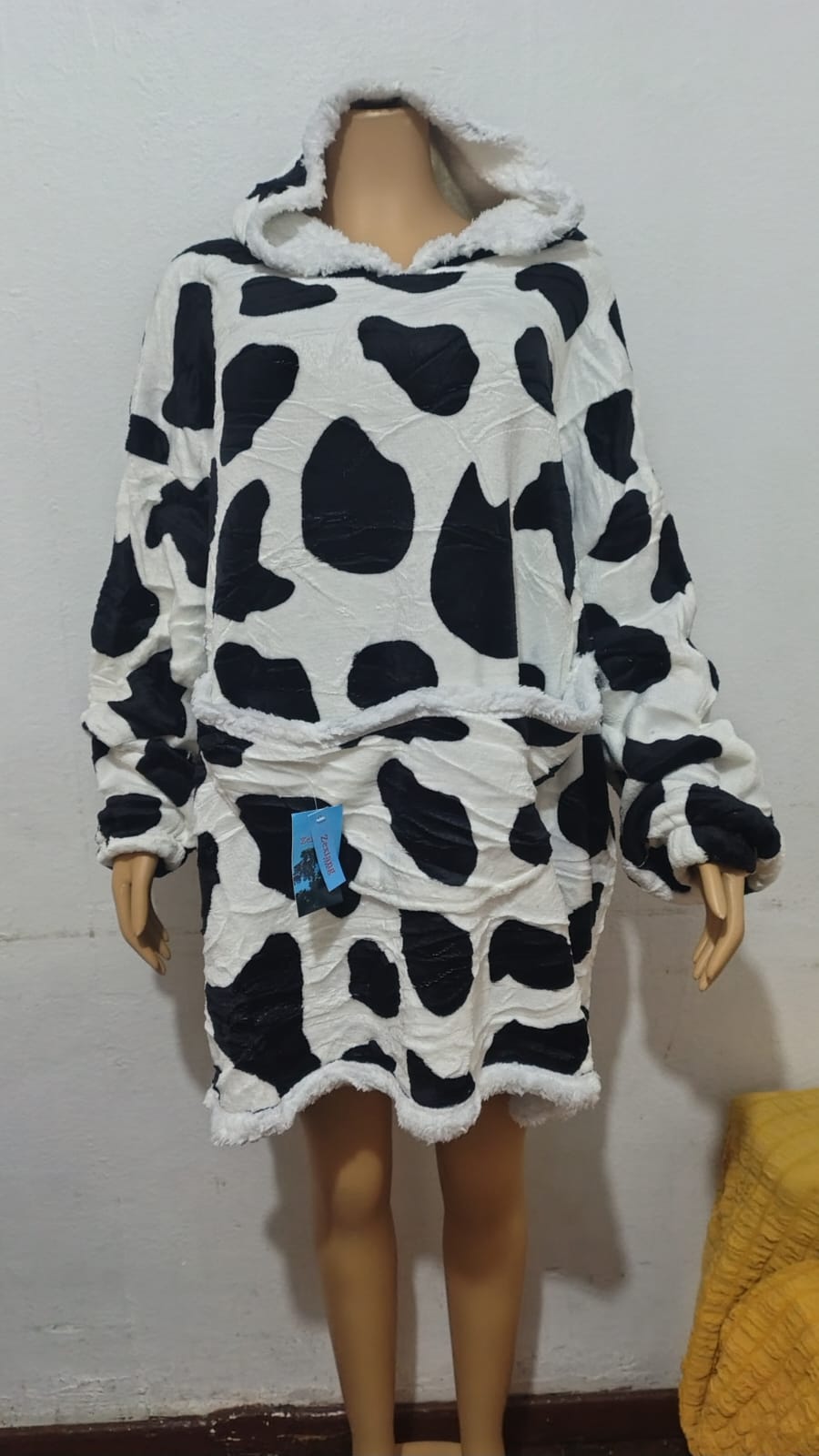 MAXI POLERONES BLANCO DISEÑO VAQUITA