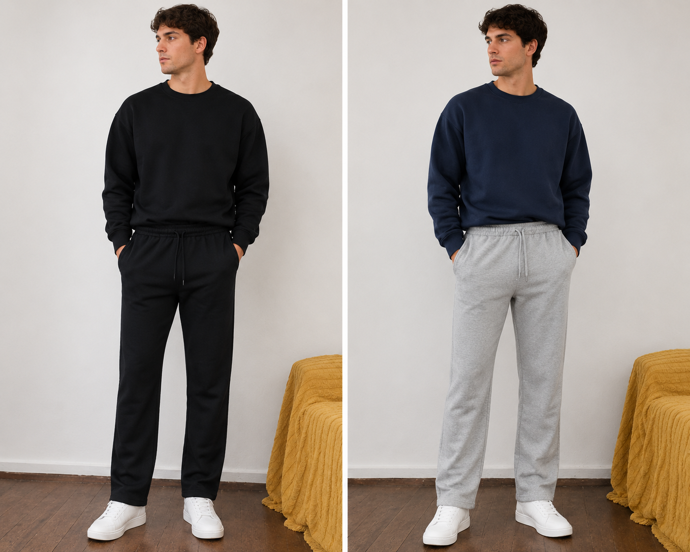 BUZO BAGGY UNISEX PLOMO Y NEGRO